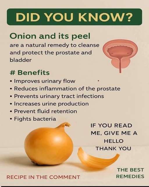 How to use onion and its peeling to clean the prostate and bladder naturally.