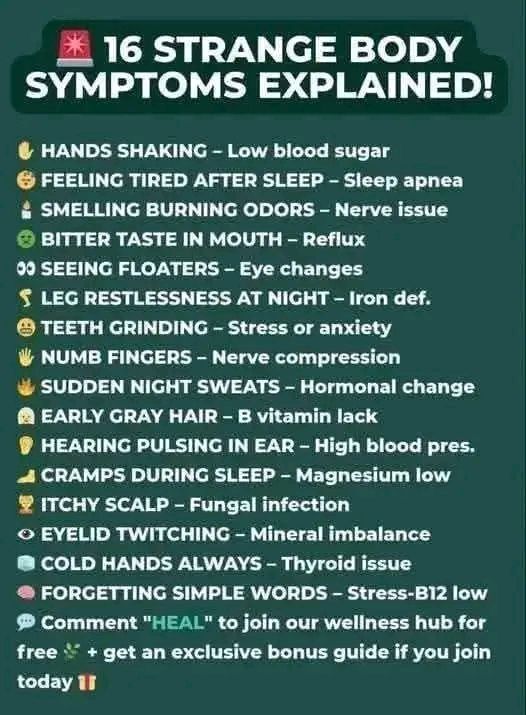 16 Strange Body Symptoms Explained in Simple Terms