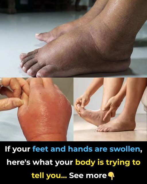 If your feet and hands are swollen, here’s what your body is trying to tell you… 